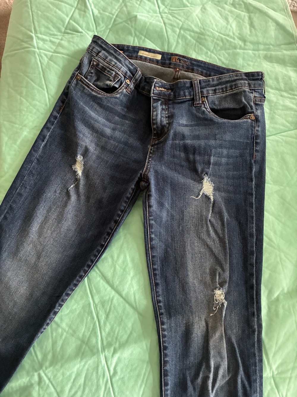 Kut Dark Blue Slim Distressed women’s Jeans